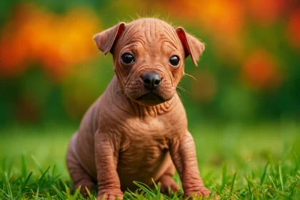 Né sans poils et sans queue, ce chiot a bouleversé Internet… voici ce qu’il est devenu