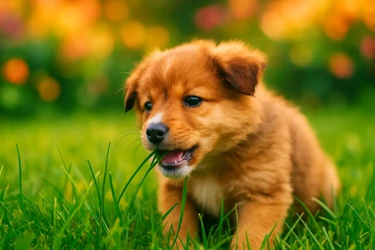Votre chiot mange de l’herbe dans le jardin ? Ce n’est pas une bêtise, c’est un instinct étonnant