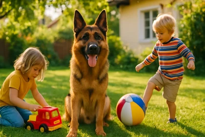 Le Berger Allemand peut-il vivre sereinement avec des enfants ?