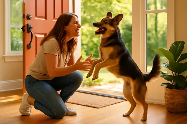 Quand je rentre mon chien saute partout de joie est-ce un vrai signe d’amour ou de stress ?