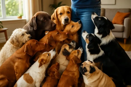 12 chiens qui cherchent constamment le contact avec leur maître, même sans dressage