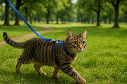 9 chats qui aiment les promenades en laisse comme certaines races de chiens