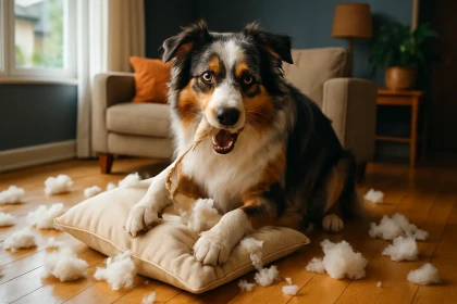 Est-ce que le Berger Australien peut devenir destructeur s’il manque de stimulation ?