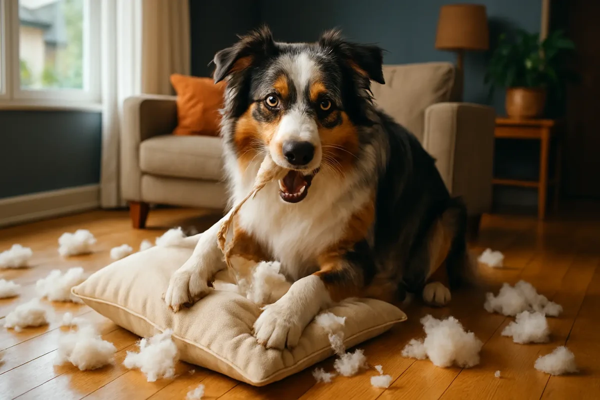 Est-ce que le Berger Australien peut devenir destructeur s’il manque de stimulation ?
