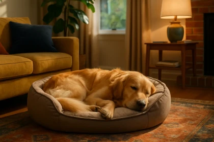 Où un Golden Retriever devrait-il dormir pour se sentir sécurisé ?