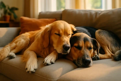 Pourquoi certains chiens veulent dormir collés à vous : ce que ça dit de leur besoin !