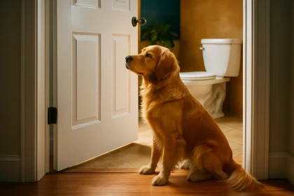 Pourquoi ne faut-il pas laisser son chien nous suivre aux toilettes ?